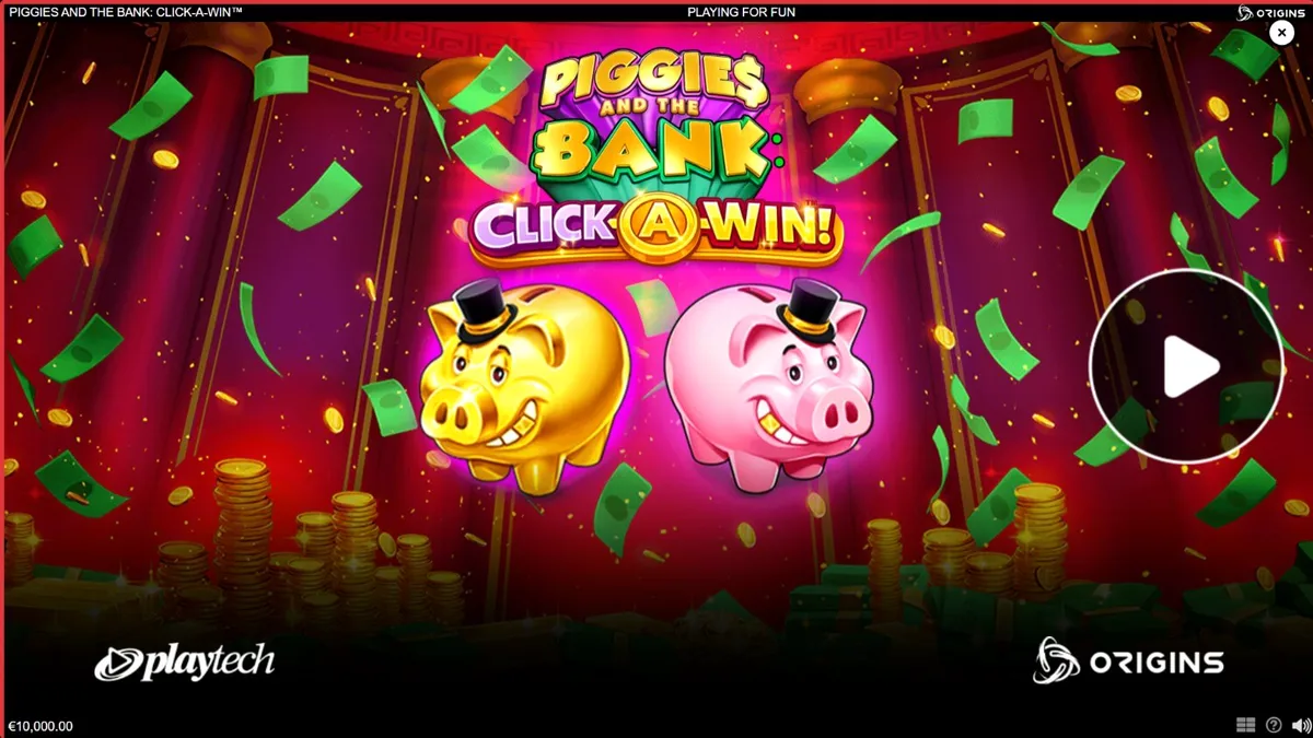 Piggies and the Bank: Click-A-Win slot dengan tema babi kaya dan brankas mewah